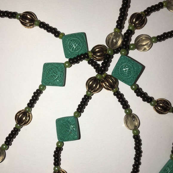 NEW handmade crossbody purse with beaded crystal strap! Good luck motif beads :) - Picture 7 of 7